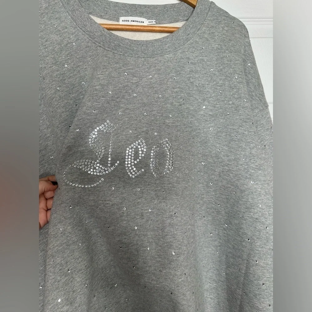 GOOD AMERICAN Zodiac Leo Boyfriend Crewneck Sweatshirt XXL(5)NWT - Picture 6 of 9